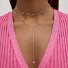 Серебряное колье-галстук с фианитами и звездой Isida Miestilo