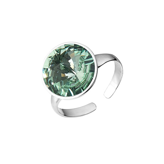 Серебряное кольцо с кристаллами Swarovski® Chrysolite Miestilo