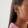 Позолоченный кафф с фианитами из серебра Miestilo