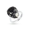 Кольцо в форме капли «Анабель» с черным кристаллом Swarovski®Miestilo