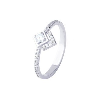 Серебряное кольцо с фианитами Miracle Miestilo
