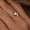 Серебряное кольцо с фианитами в форме звезды Isida Miestilo