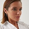 Серебряные серьги в форме креста с фианитами Miestilo