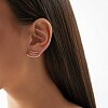 Позолоченные серьги с фианитами из серебра Miestilo