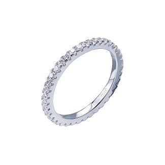 Серебряное кольцо с дорожкой фианитов Miestilo