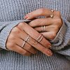 Серебряное кольцо с фианитами Miestilo