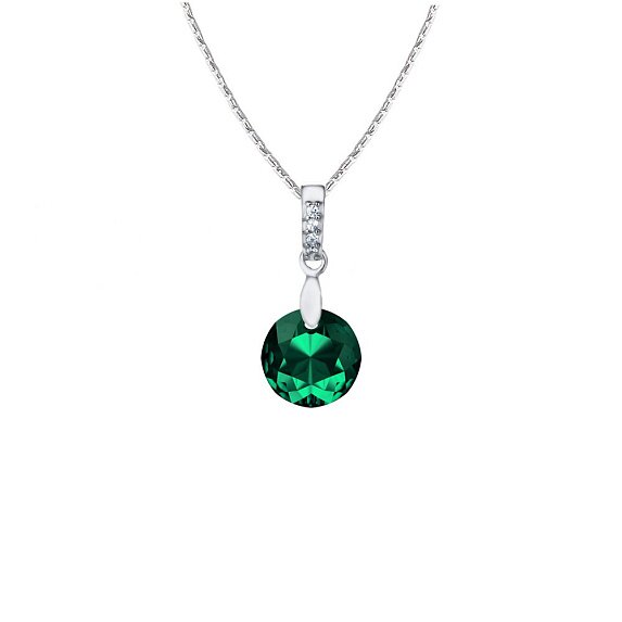 Подвеска с кристаллами Swarovski® Emerald Miestilo