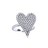 Серебряное кольцо "Сердце" с фианитамиMiestilo