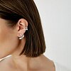 Серебряный кафф с фианитами Miestilo