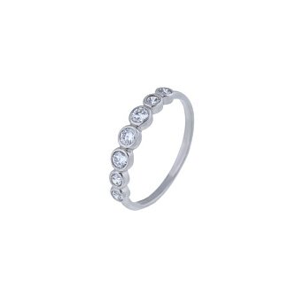 Серебряное кольцо с фианитами Miestilo