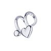 Серебряный кафф LOVE в форме сердца Miestilo