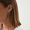 Позолоченные серьги из серебра с фианитами Miestilo