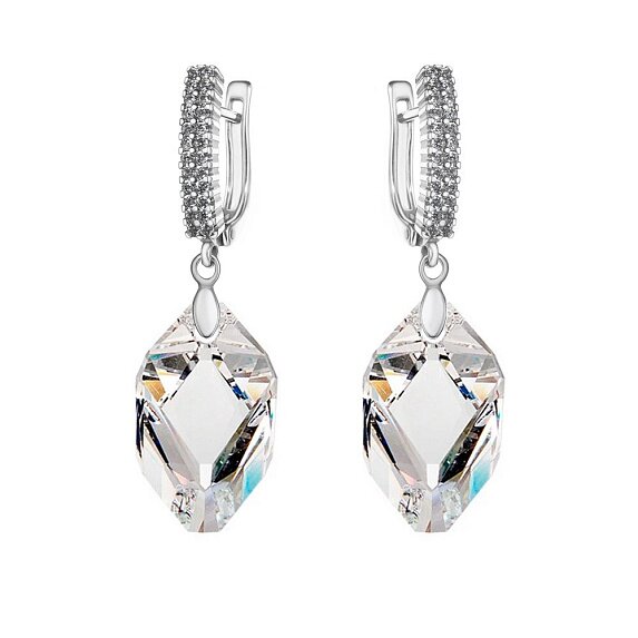 Серебряные серьги с кристаллами Swarovski® Crystal Miestilo