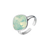 Серебряное кольцо с кристаллами Swarovski® Chrysolite OpalMiestilo