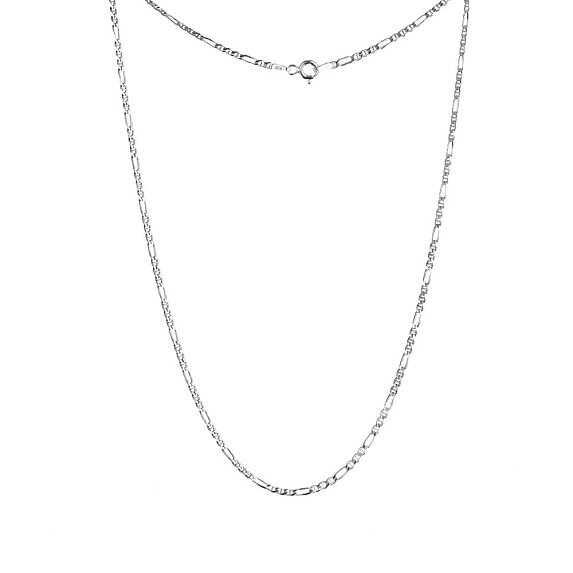 Серебряная цепочка фигаро с алмазной огранкой Miestilo