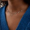 Серебряное колье со звёздами и полумесяцем с фианитами Isida Miestilo