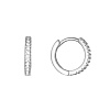 Серебряные серьги-кольца с фианитами 12 мм