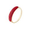 Тонкое позолоченное кольцо с красными кристаллами Swarovski® Miestilo