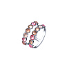 Двойное серебряное кольцо с кристаллами Swarovski®Miestilo