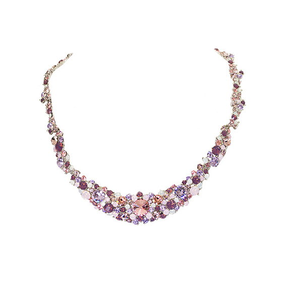 Ожерелье "Лавина блаженства" инкрустированно кристаллами Swarovski® Multi-Violet Miestilo