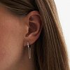 Моносерьга из серебра с цепью и фианитами Miestilo