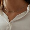 Колье-чокер из серебра с фианитами Miestilo