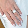 Серебряное кольцо с кристаллами Swarovski® White Opal Miestilo