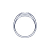 Серебряное кольцо с фианитом в форме сердца Miestilo