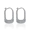 Серебряные витые серьги с фианитами Miestilo