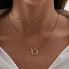 Позолоченное колье-чокер из серебра с фианитами Miestilo