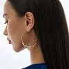 Серьги кольца из серебра с фианитами Miestilo