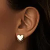 Серебряные серьги-сердца в покрытии желтое золото Miestilo