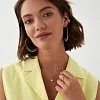 Серьги кольца из серебра с фианитами Miestilo