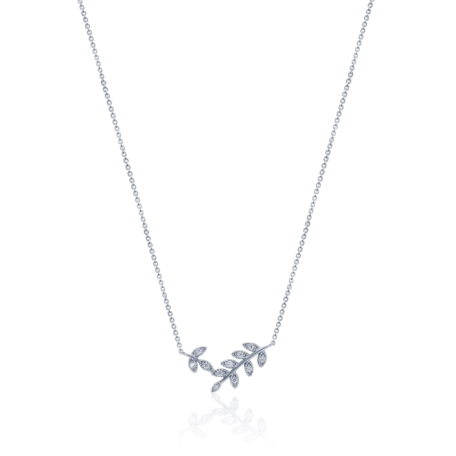 Серебряная подвеска с фианитами в форме веточки MIESTILO 