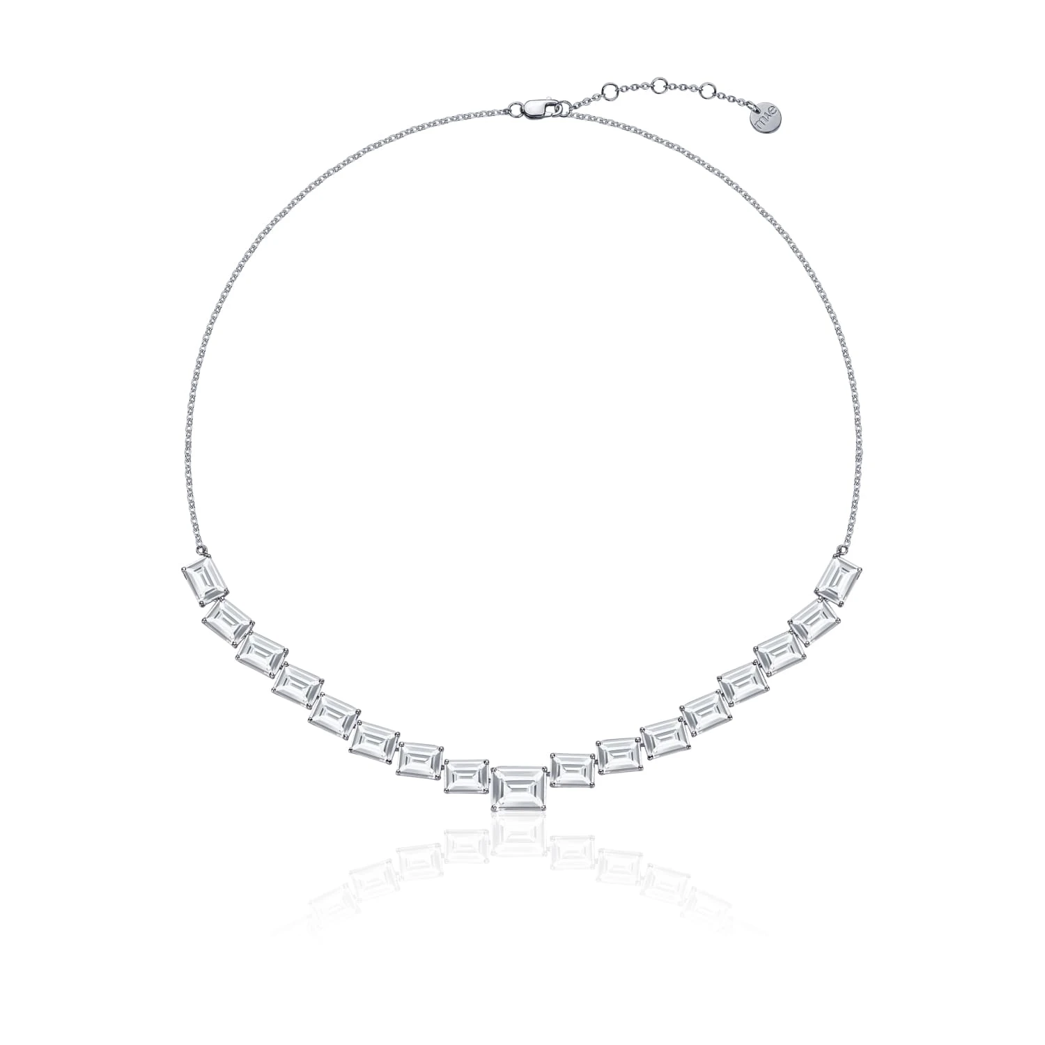 Серебряное колье ГРАЦИЯ с фианитами