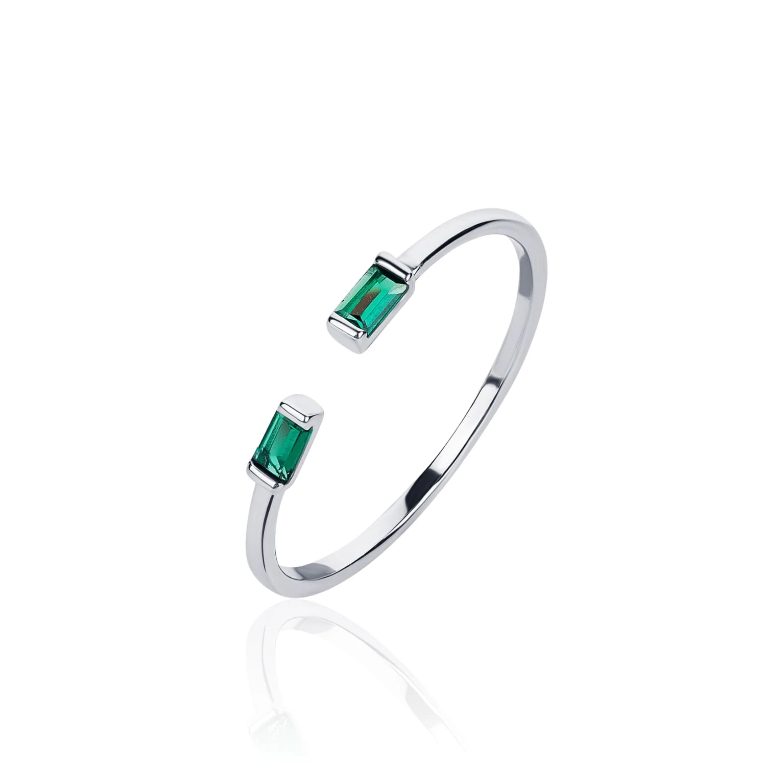 Серебряное кольцо серебро с фианитами регулируемое MIESTILO