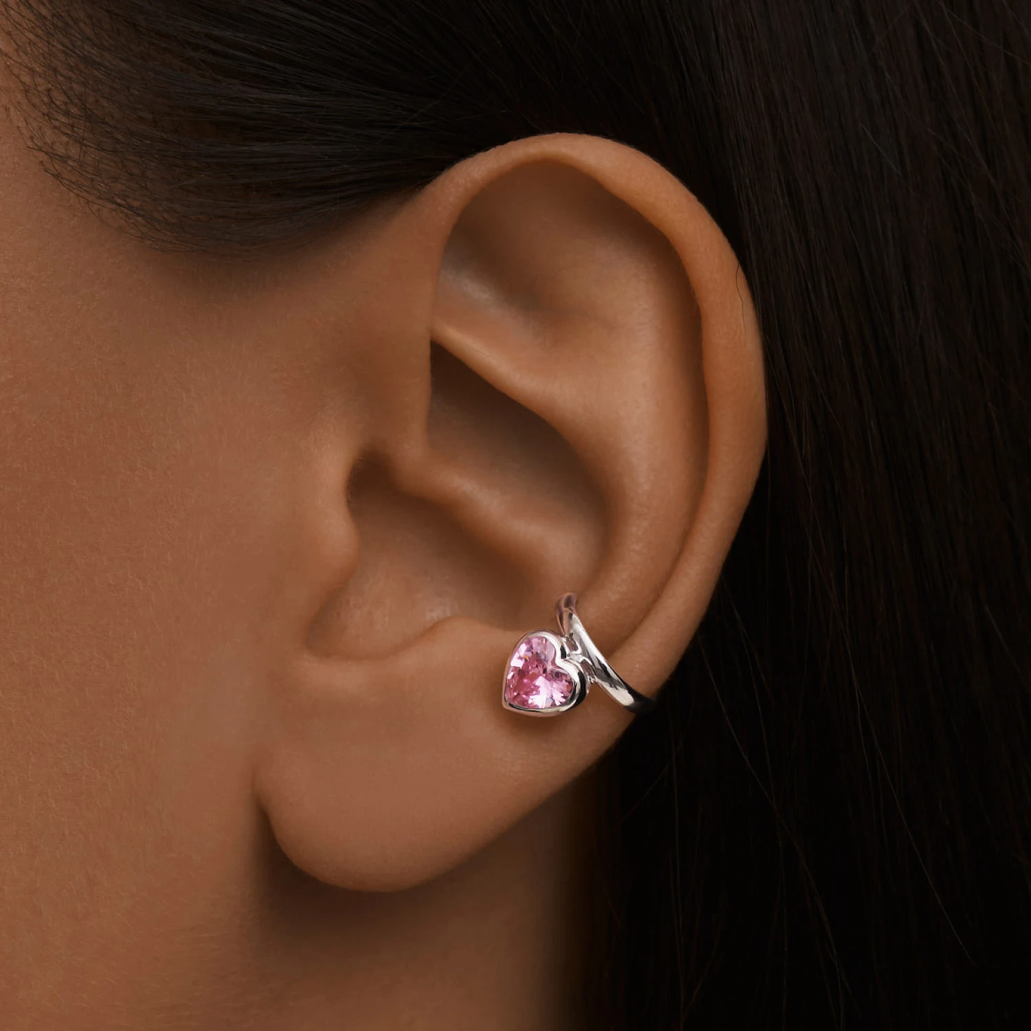 Серебряный кафф SWEETHEART с сердцем