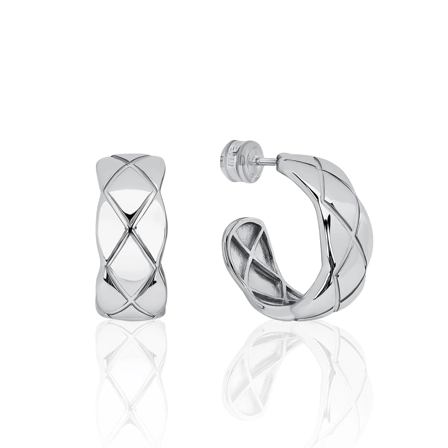 Фактурные серьги из серебра