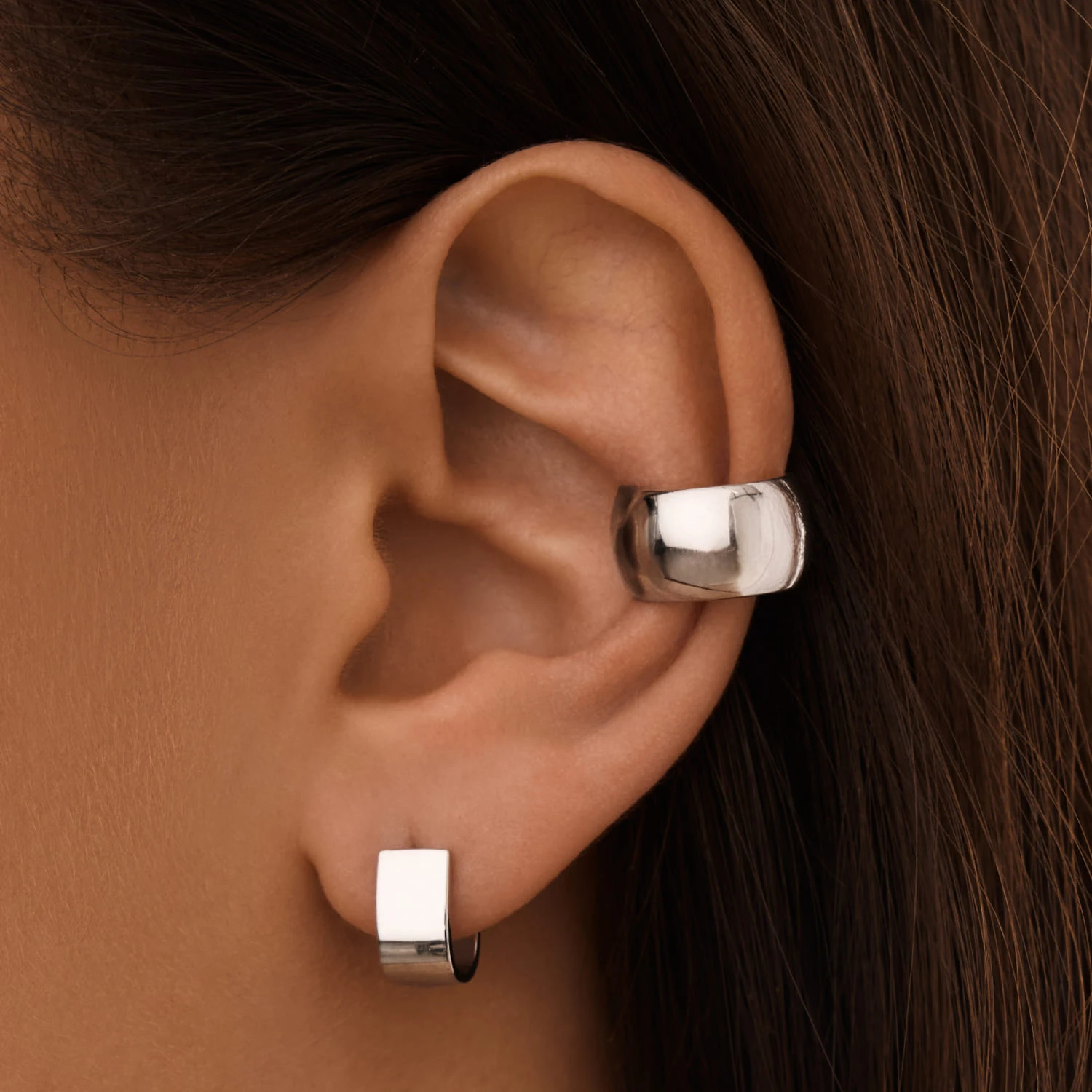 Серебряные U-образные пусеты MIESTILO 