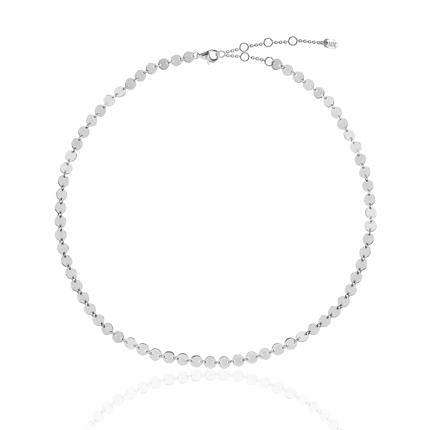 Колье-чокер из серебра с монетками