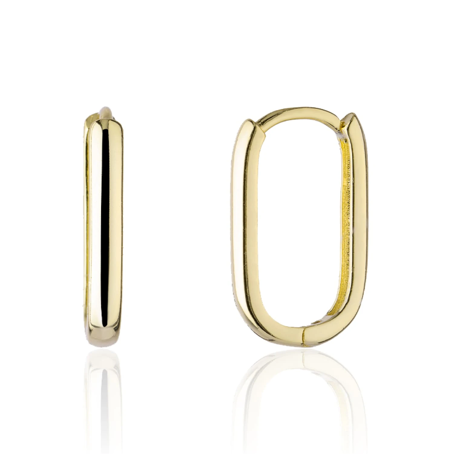 Базовые позолоченные серьги из серебра