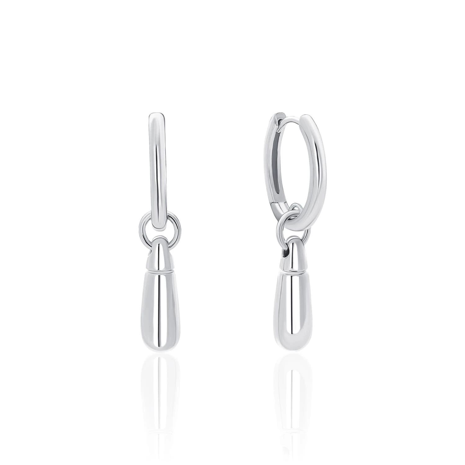 Серьги с подвеской из серебра