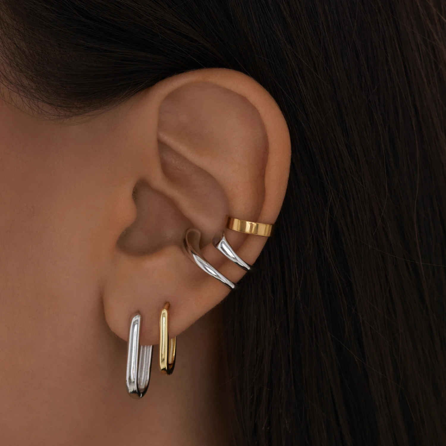 Базовые серьги из серебра