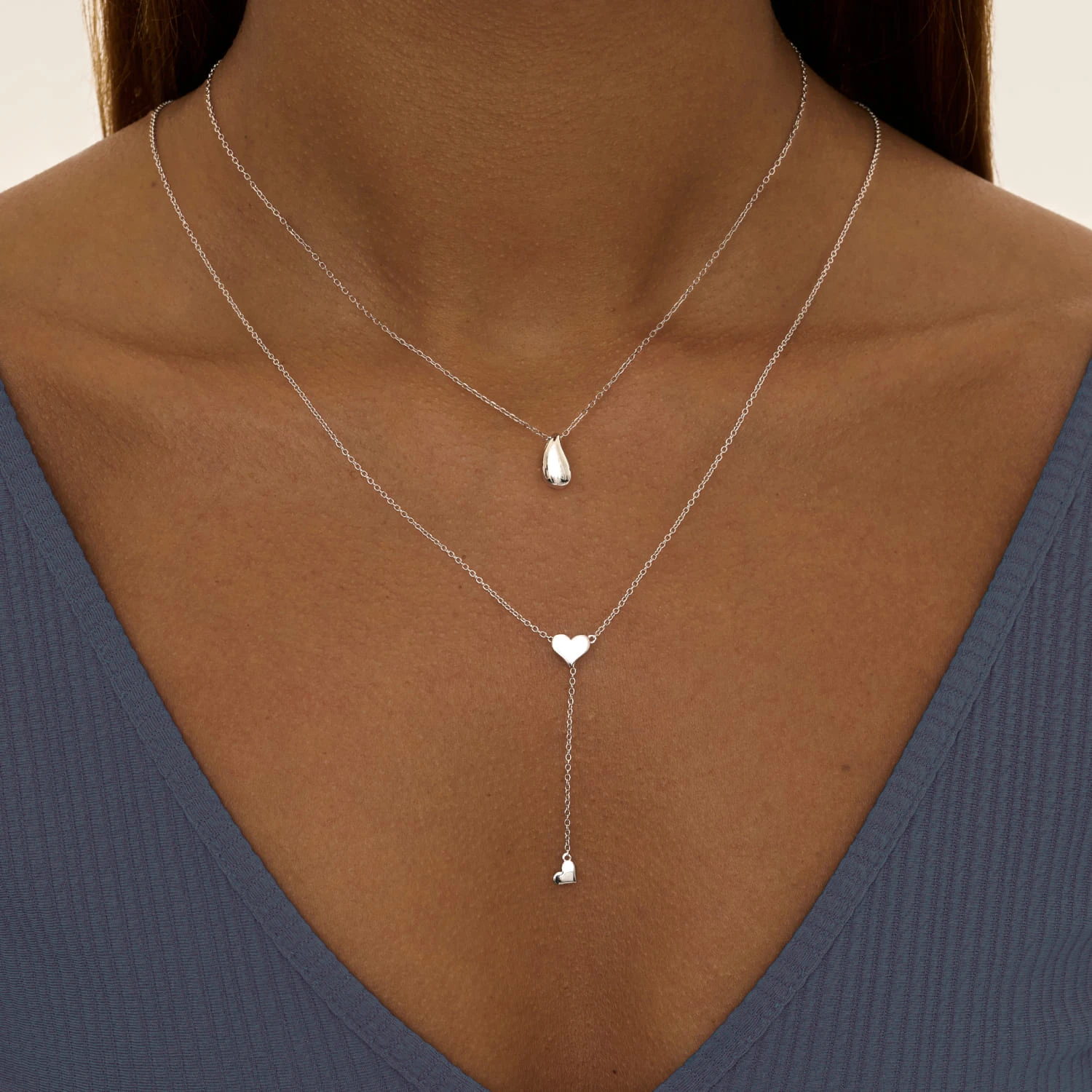 Колье-галстук из серебра MIESTILO 