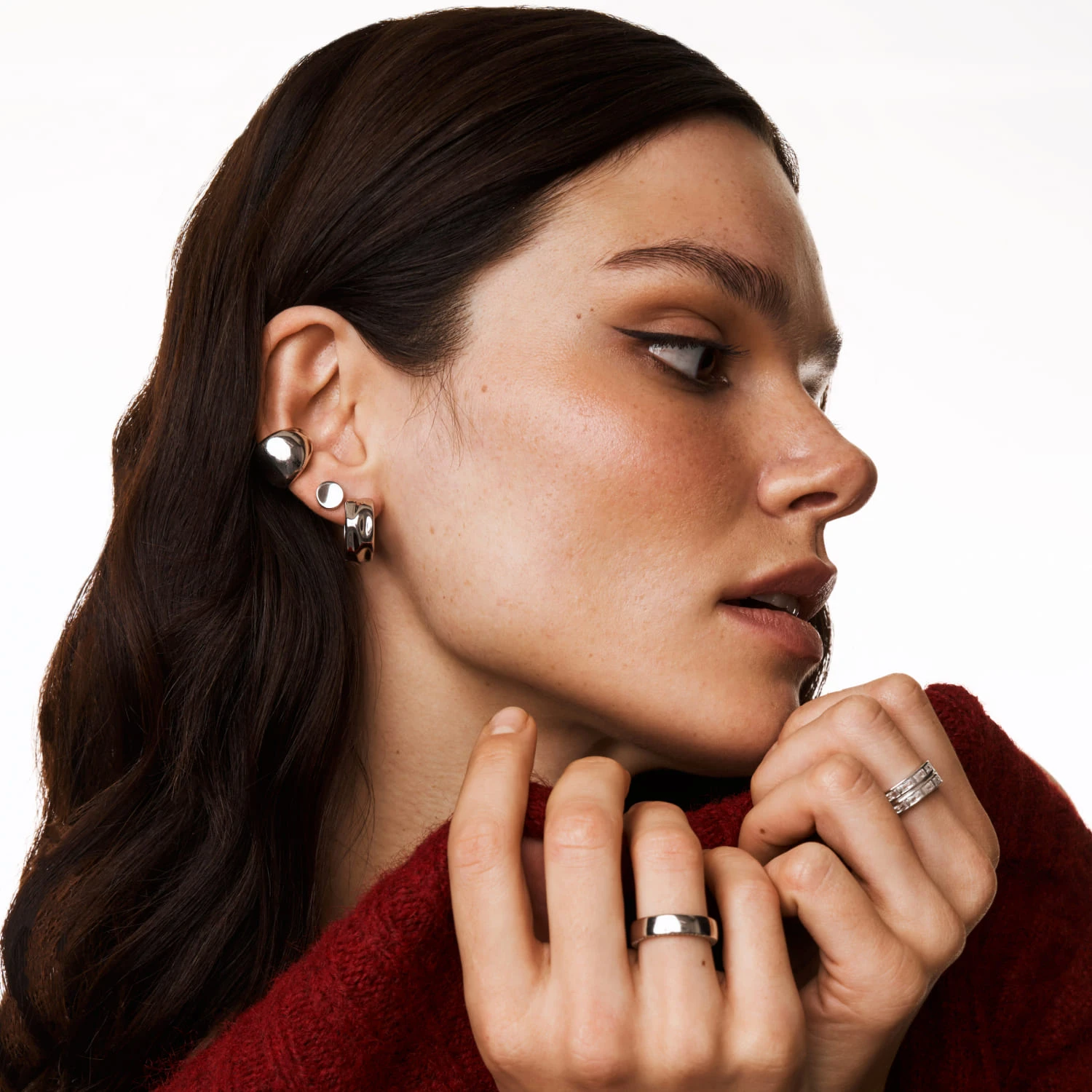 Серебряное кольцо HARMONY с фианитами в огранке Багет