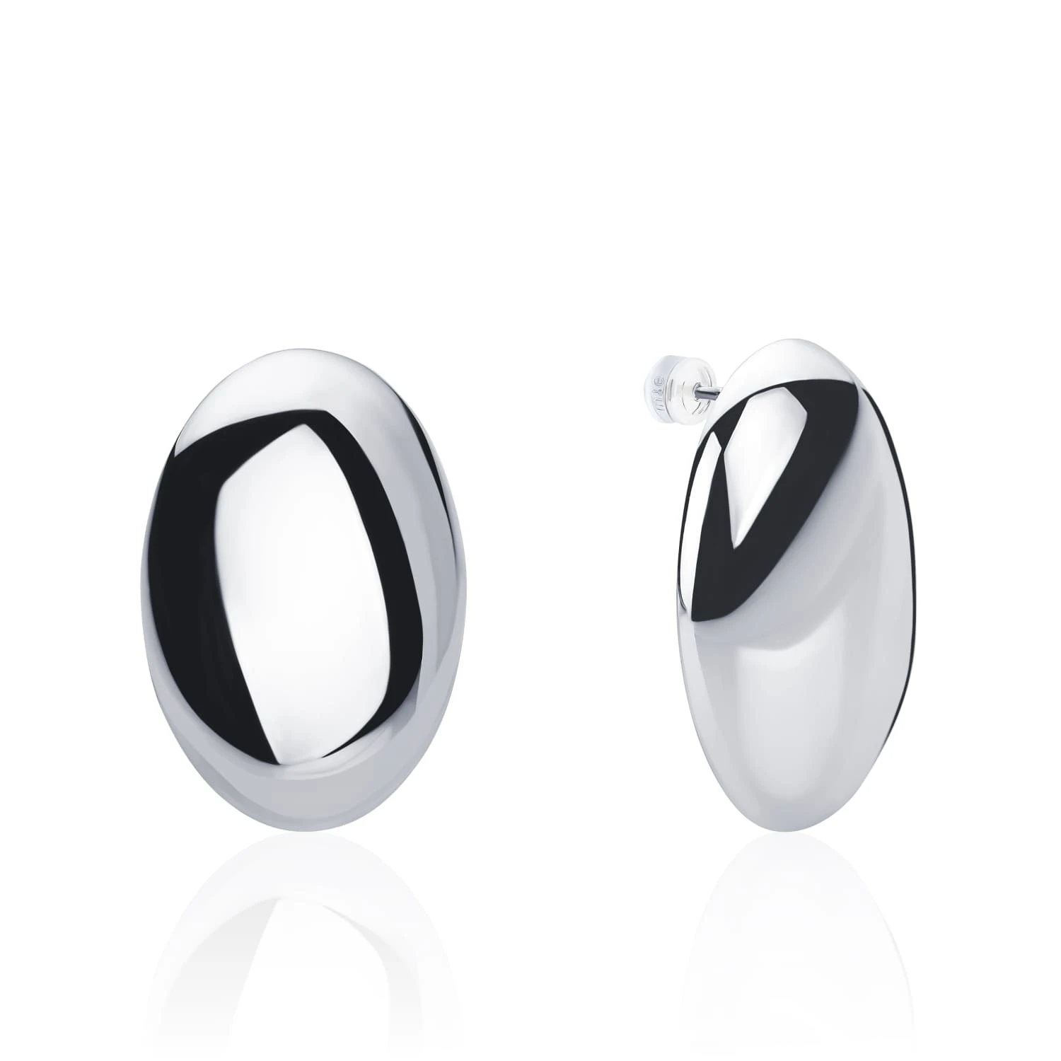 Овальные серьги PENELOPE из серебра