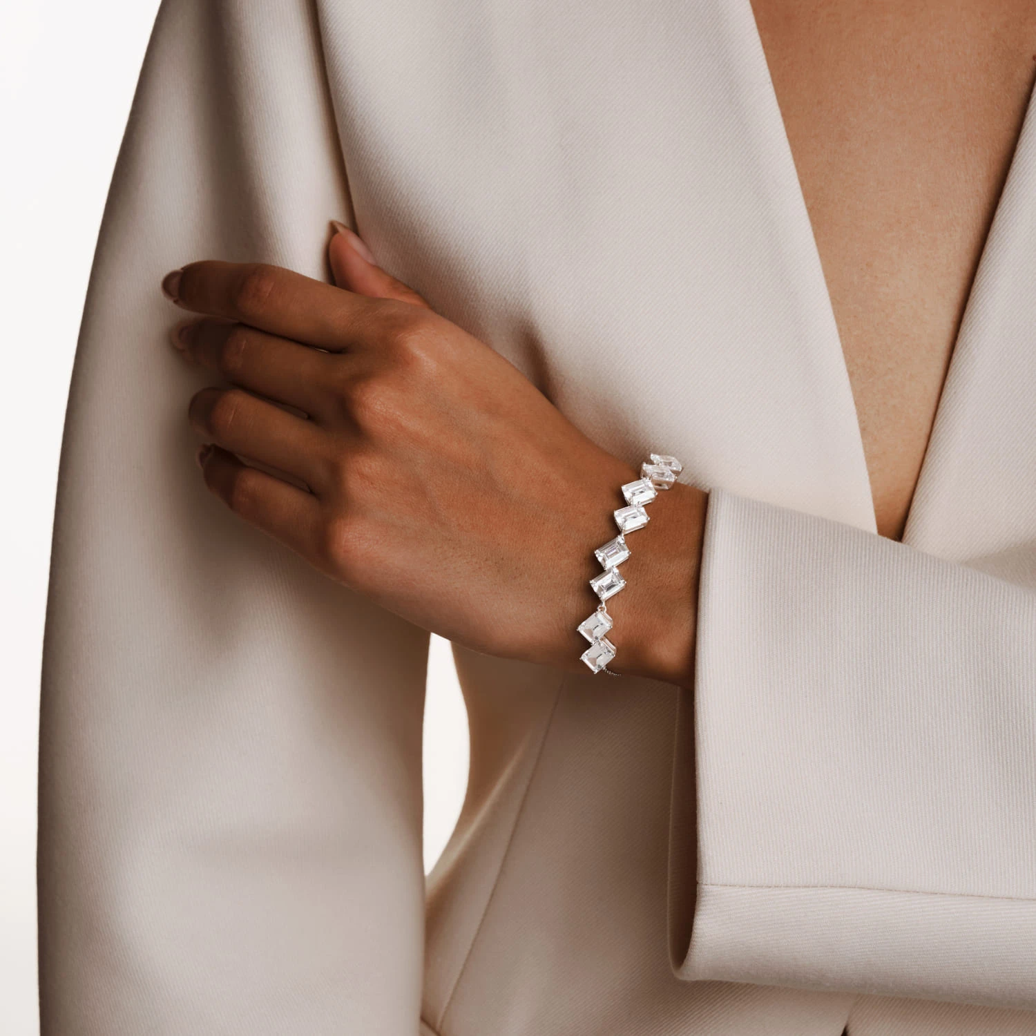 Серебряный браслет ГРАЦИЯ с фианитами