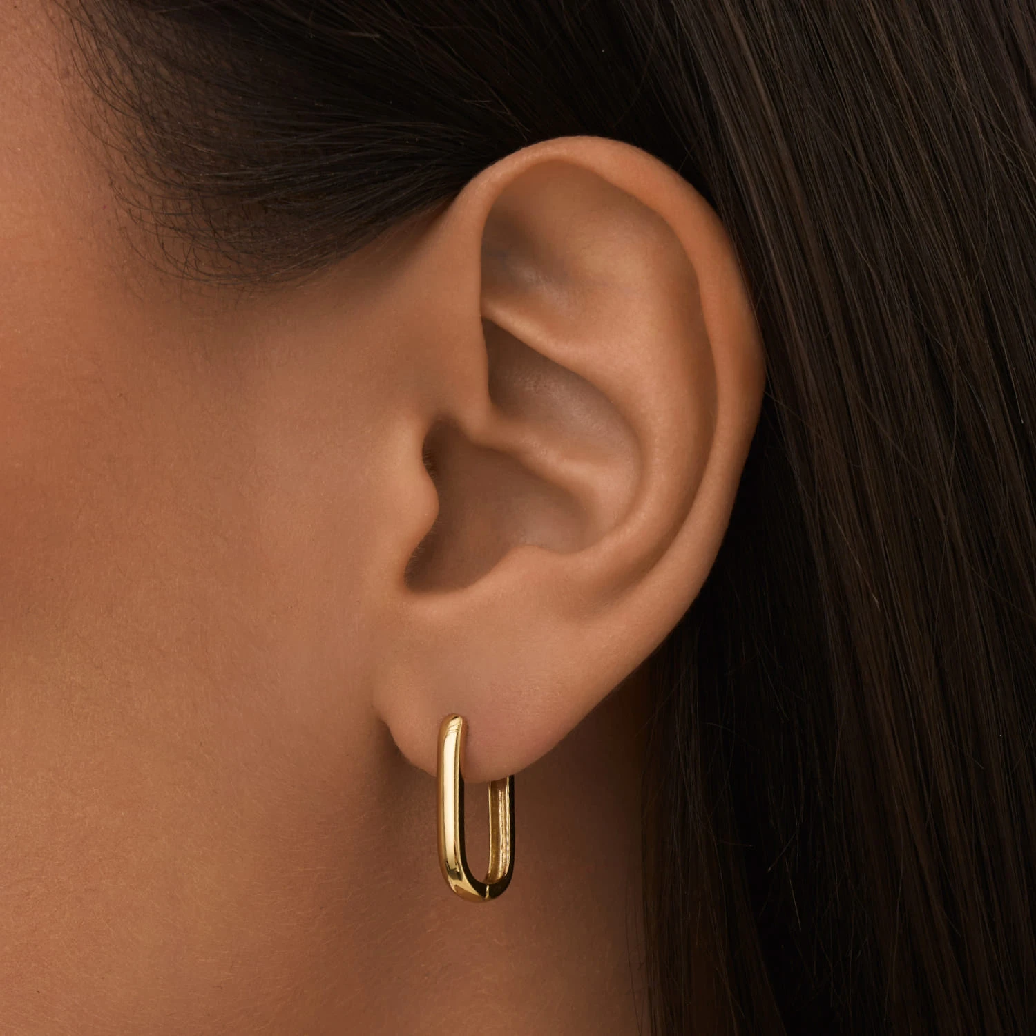 Базовые позолоченные серьги из серебра