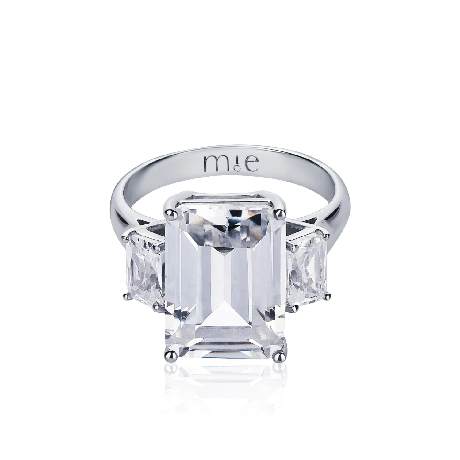 Серебряное крупное кольцо ГРАЦИЯ с фианитами