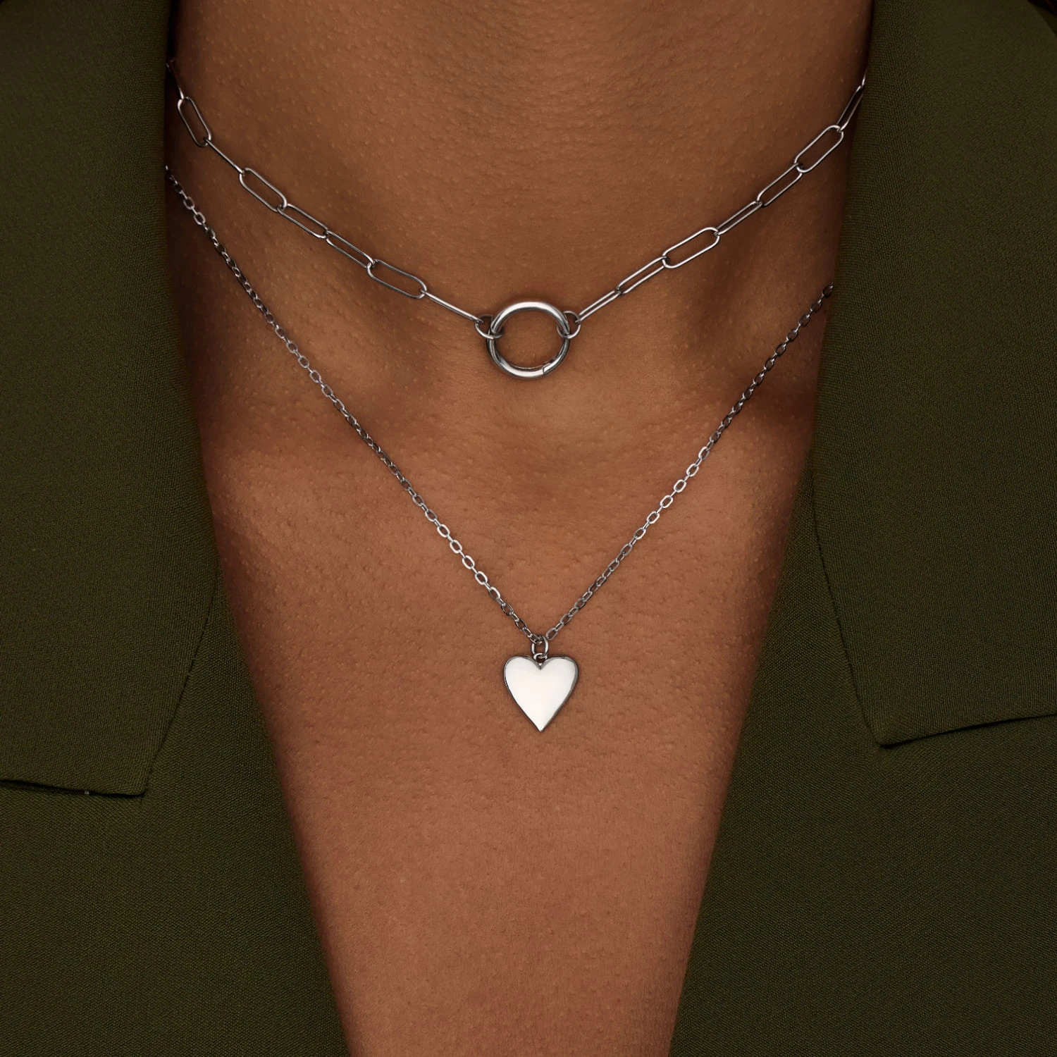 Серебряная подвеска сердце MIESTILO 